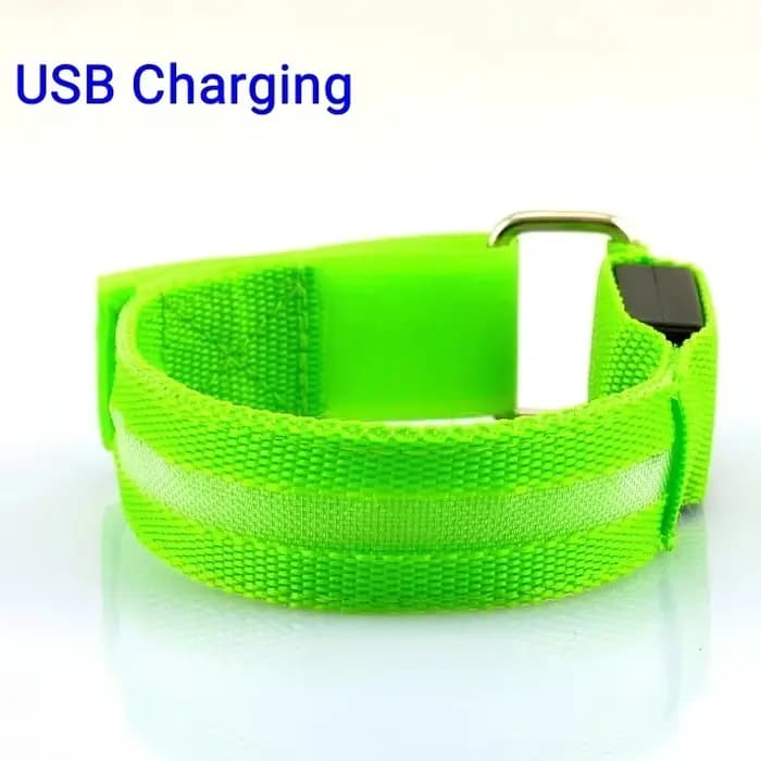 Brassard de course de nuit lumière LED Sports de plein air USB Rechargeable ceinture de sécurité bra