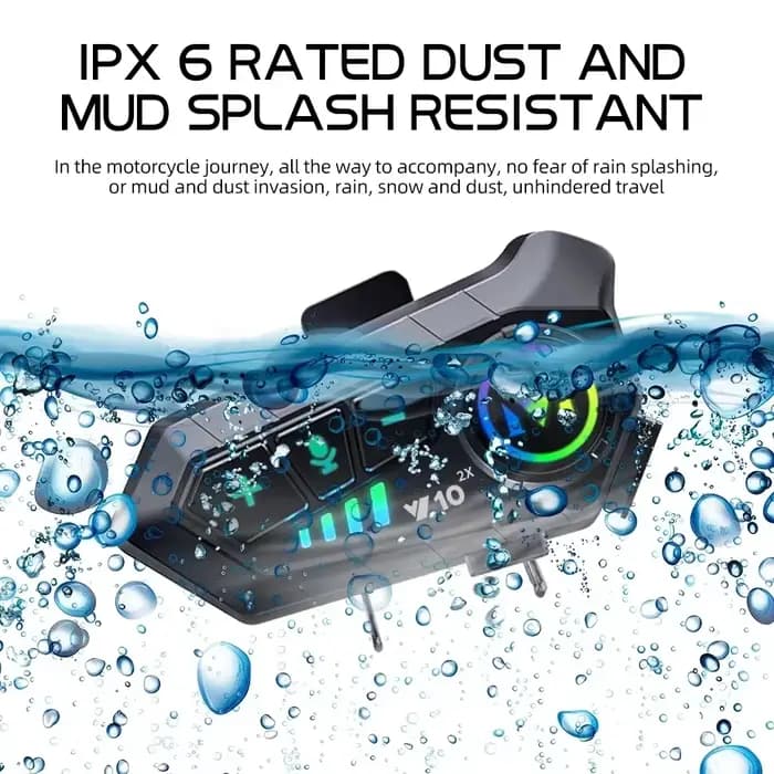 Intercom Bluetooth pour casque de moto V10 2X, intercom sans fil 300M, intercomunicador 2000Mah, tal
