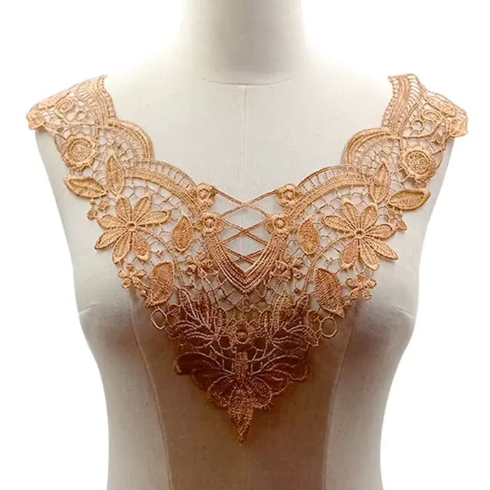 Broche brodée, dentelle florale ajourée, accessoires de couture DIY, matériel artisanal pour broderi