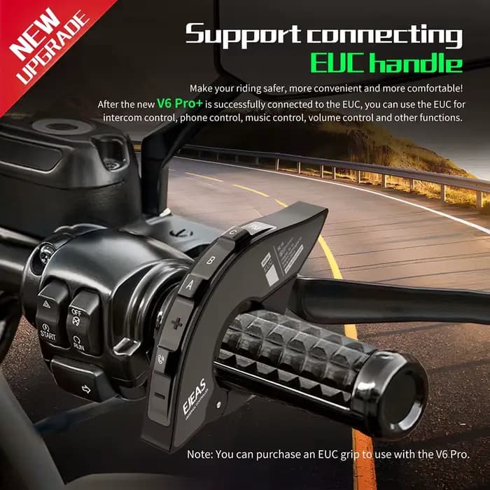 EJEAS V6 PRO +/PLUS casque de moto Bluetooth talkie-walkie 6 cavalier Distance 800 mètres étanche IP