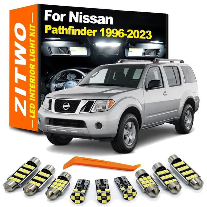 ZITWO – Kit d'ampoules de plaque d'immatriculation, lumière intérieure LED, pour Nissan Pathfinder R