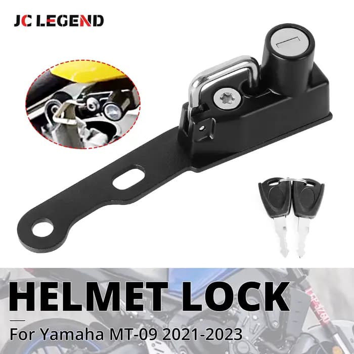 Serrure antivol pour casque de moto, avec 2 clés, Kit adapté à Yamaha MT-09 FZ-09 MT09 FZ09 FJ09 XSR