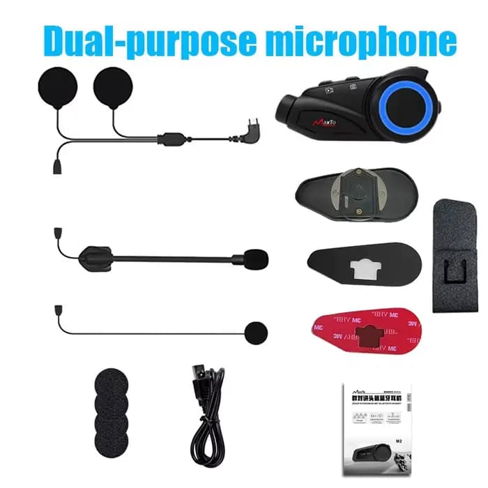 MAXTO M3 casque de moto Bluetooth casque interphone 1000m WiFi 1080P lentille enregistreur vidéo éta
