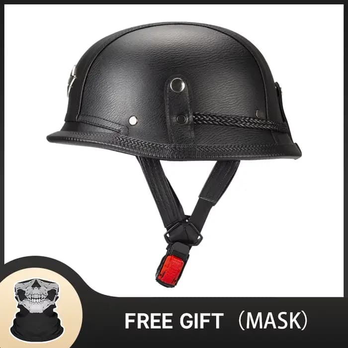 Casque de Moto classique casque de Moto Vintage allemand rétro Casco Moto casque demi visage hommes 