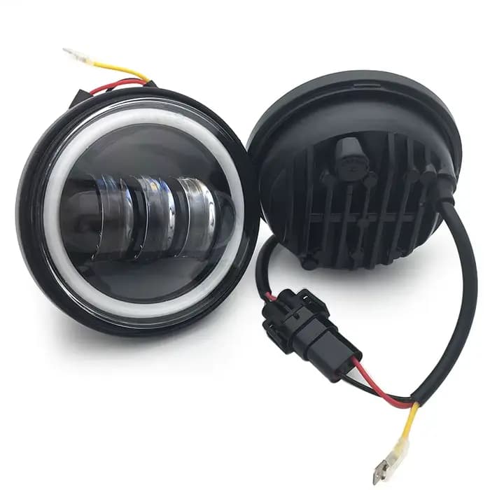 2 pièces 30W 4.5 pouces Moto Led antibrouillard 6000K DRL Led phare pour Harley Moto Moto ampoule d'