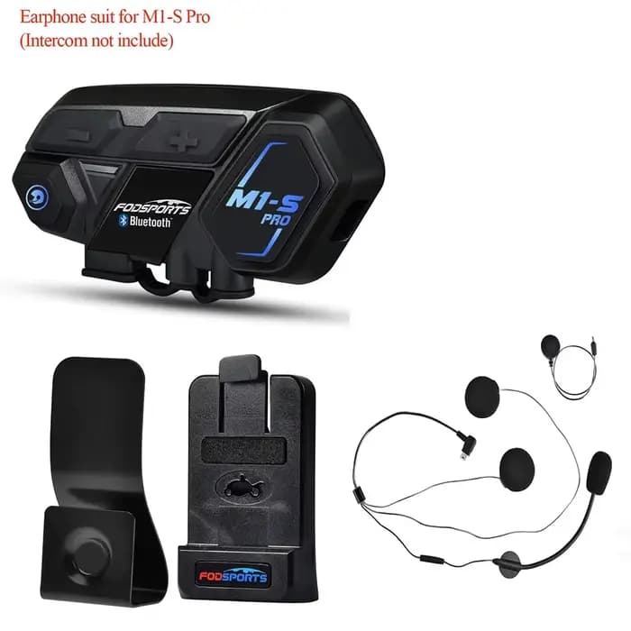 Fodsports M1-S Pro Moto Écouteur Casque Bluetooth 5.0 Interphone Casque avec réinitialisation Microp