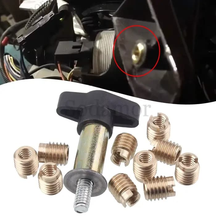 Outil d'installation de poignée en T pour moto, Inserts de coupe de filetage en laiton pour Harley T