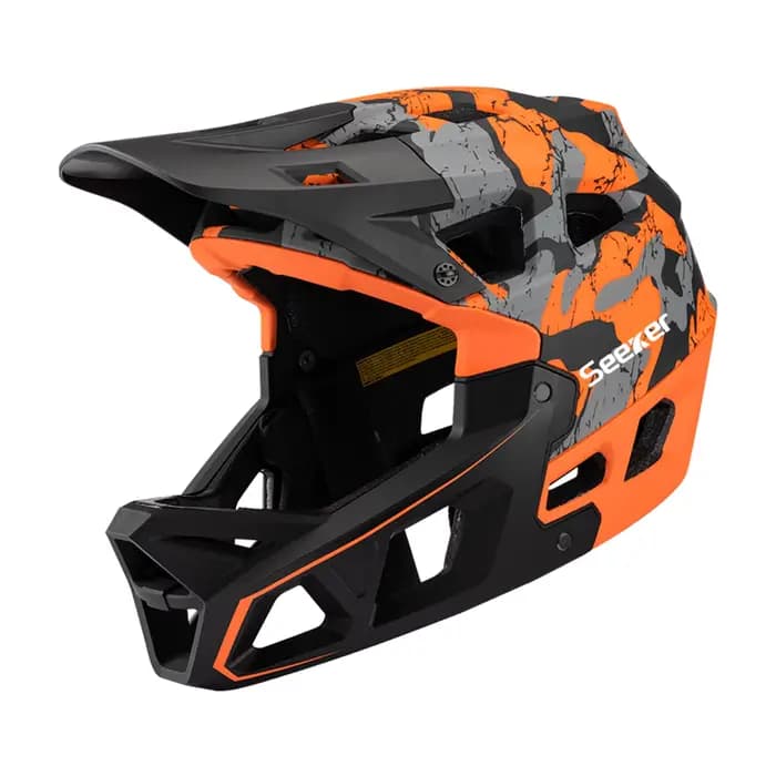 Casque de vélo de montagne Seeker, intégral, adulte, descente DH, tout-terrain, VTT, visière ventilé