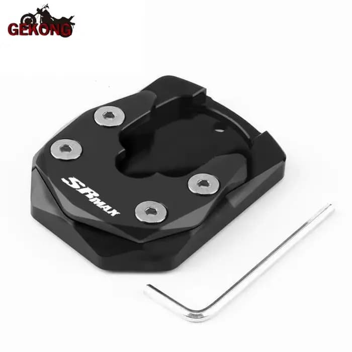 Support d'extension latéral de pied de moto CNC, plaque de support, support d'agrandissement, convie