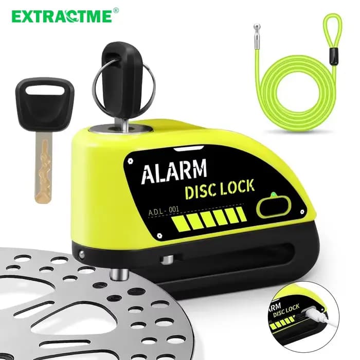 Extractme – serrures de frein à disque de moto, rechargeables, alarme antivol, verrouillage de disqu