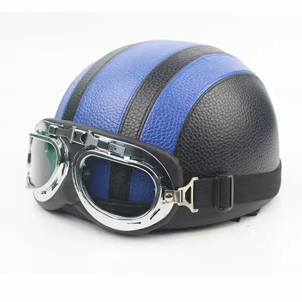 Casque de Moto Rétro pour Adulte, Demi-Croisière, Toutes Saisons, Vintage, Allemand, Harley, Scooter