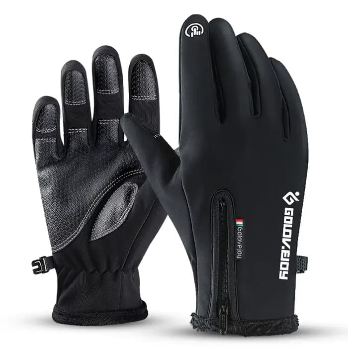 Gants de moto thermiques doublés sourire, gants d'équitation de moto, écran tactile, imperméables, n