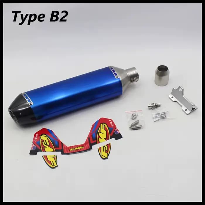 Pot d'échappement moto universel FMF 4T de 470 mm avec silencieux et support pour motos, motocross e