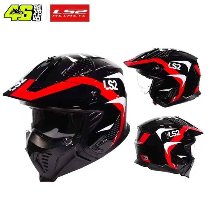 LS2 OF606 Drifter unisexe combinaison casques ouverts moto Motocross hommes femmes mode casques d'éq