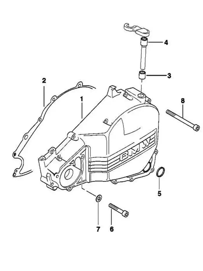 Joint de couvercle d'embrayage de boîtier de moteur de magasins de moto, Aprilia Moto 650, 1995-2000