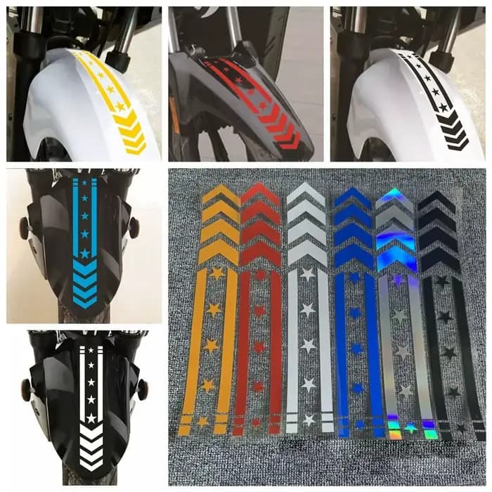 Autocollants de garde-boue Star Arrow Strihear, autocollants de coulée de moto, conduite de sécurité