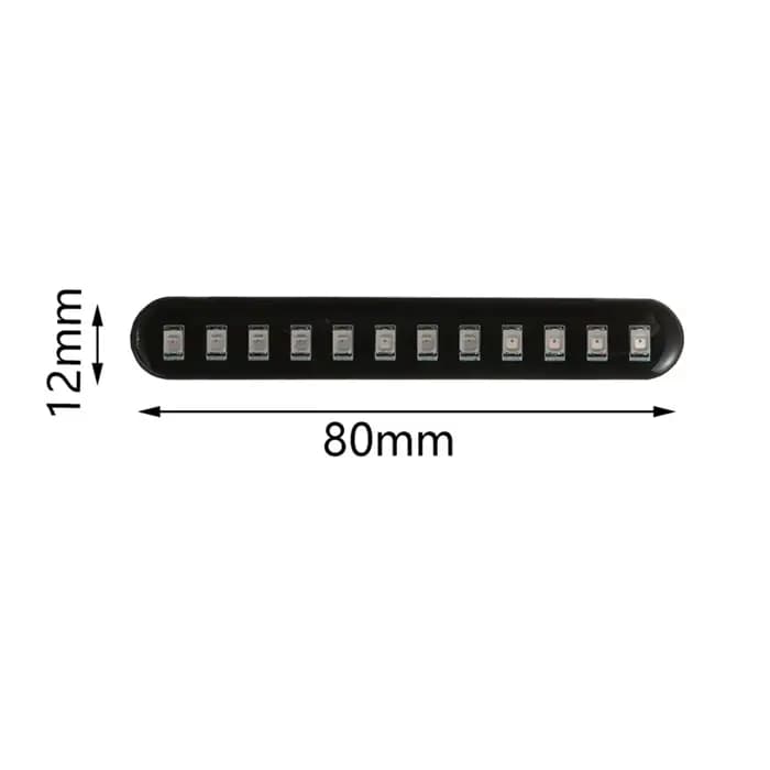 2 pièces 12 LED Moto feux de signalisation séquentiel eau coulant Mini bandes Moto voiture bandes Le