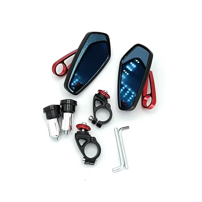 Rétroviseurs de moto CNC, verre transparent universel, extrémité de barre de scooter, rétroviseur de