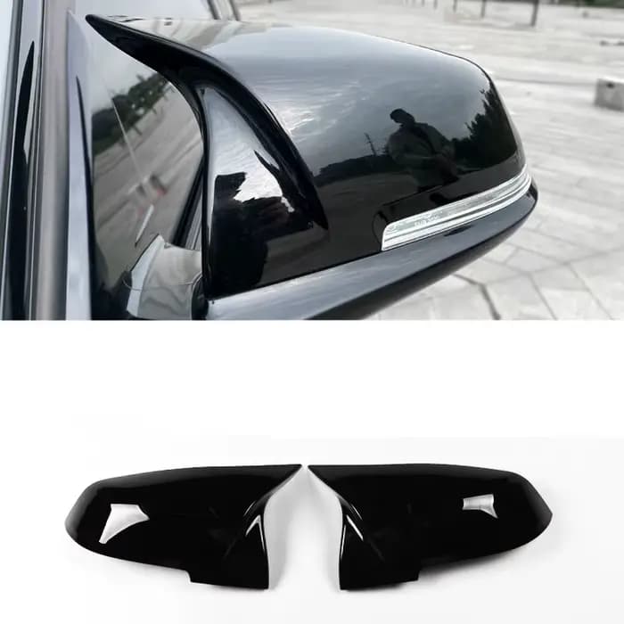 Couvercle de rétroviseur noir carbone, 2 pièces, pour BMW série 1 2 3 4 X M 220i 328i 420i F20 F21 F