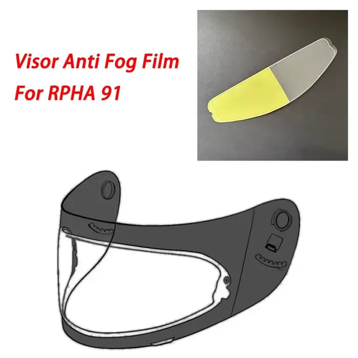 Film anti-buée pour visière de casque RPHA-91, adapté aux lentilles HJC RPHA 91, film anti-buée, acc