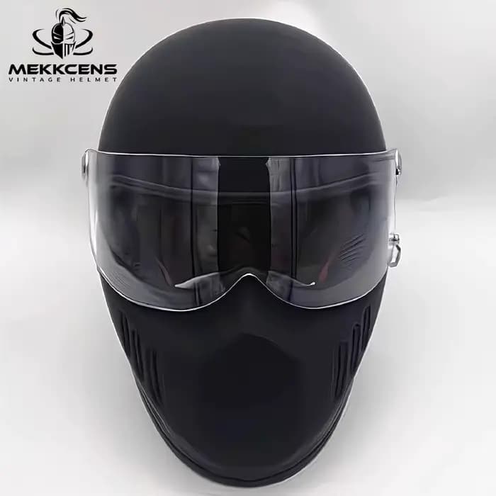 Casque intégral rétro classique en fibre de verre haute résistance, pour casques de protection de mo