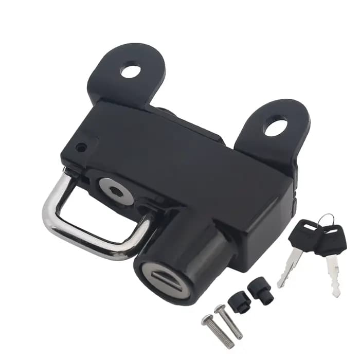 Kit de Verrouillage Antivol pour Casque de Moto, Accessoires de Sécurité en Aluminium Rouillé pour D