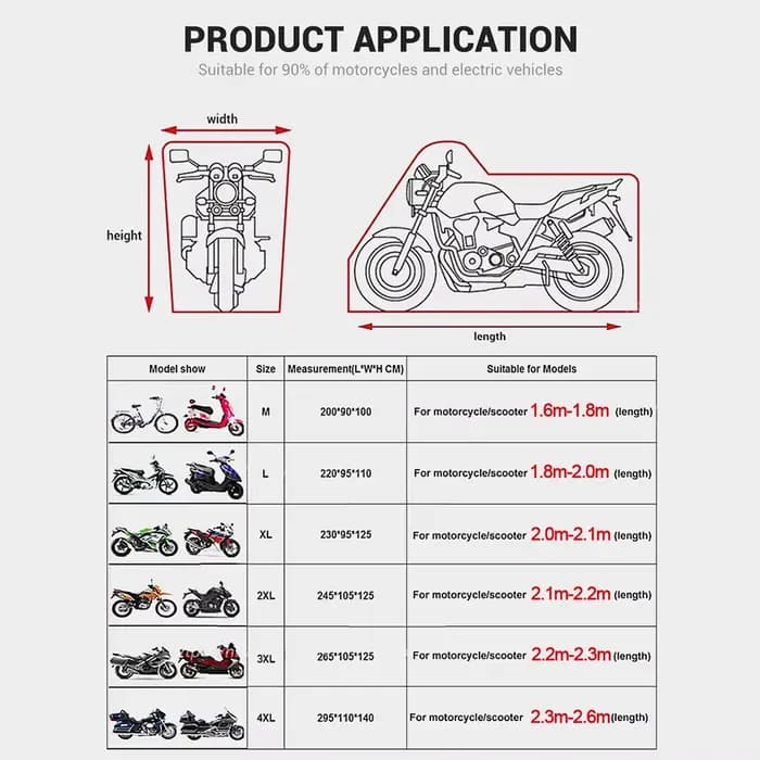 Housse de protection imperméable pour accessoires de Moto, housse de protection contre la pluie en p