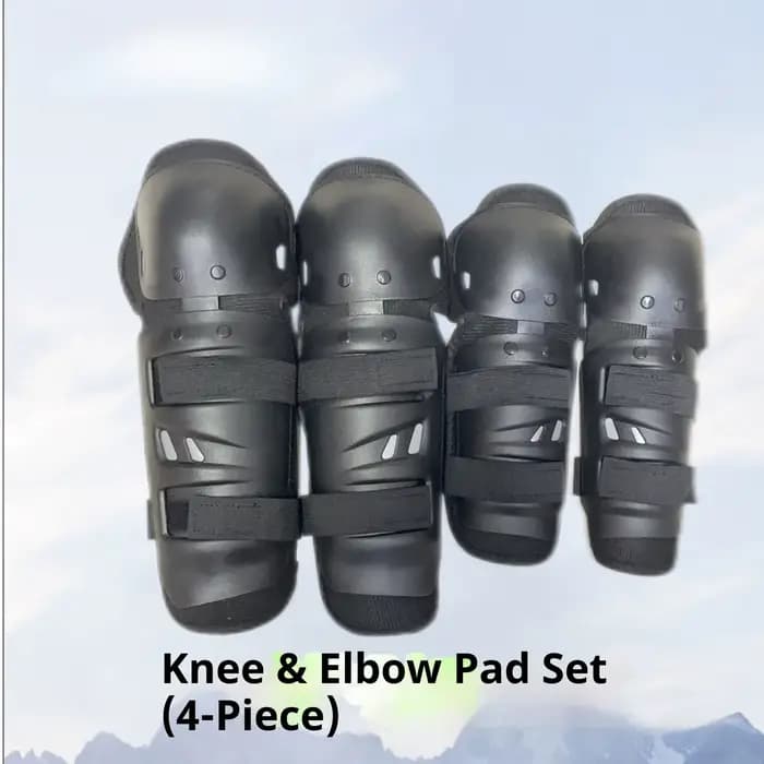 Ensemble quatre pièces de protections pour genoux et coudes de moto tout-terrain de compétition à tê