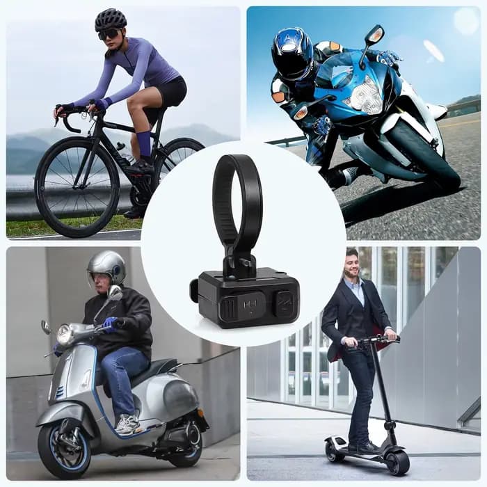 Télécommande sans fil compatible Bluetooth pour guidon de moto, commande multimédia pour volant de v