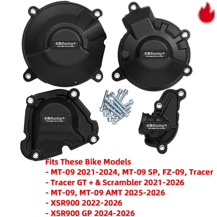 Kit de caches de moteur secondaires V2 pour YZF-R9 & MT-09 ATM 2025-2026, MT-09/SP, FZ-09, Tracer/GT