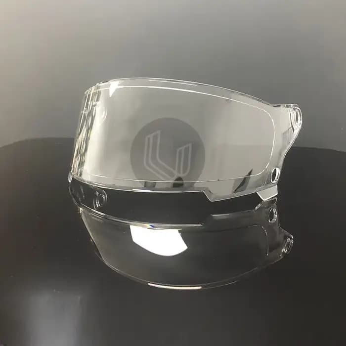 Visière de casque de moto anti-UV PC, modèle d'éliminateur de lentille, fumée sombre, remplacement p