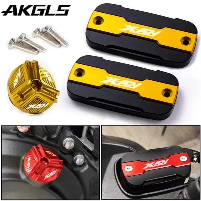 Bouchon de réservoir de liquide de frein avant de moto + bouchon de Port de remplissage, accessoires