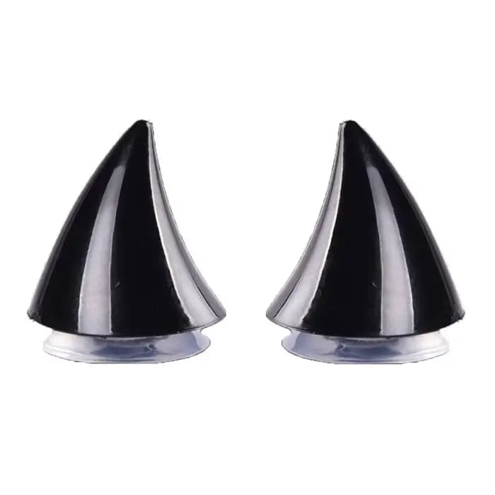 2 pièces casque de Moto coin mignon corne en caoutchouc décoration Motocross intégral hors route cas