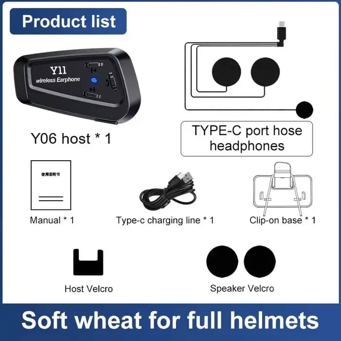 Casque Bluetooth sans fil pour casque de moto, écouteur étanche, téléphone de sauna, multifonction, 
