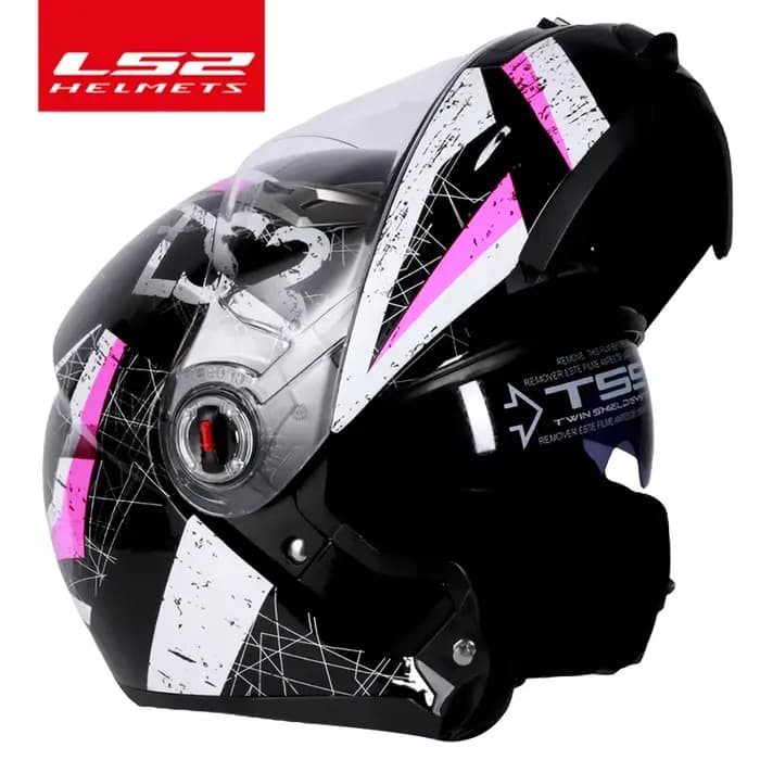 Capacete LS2 FF370 casque de moto rabattable LS2 casques modulaires à double lentille avec pare-sole