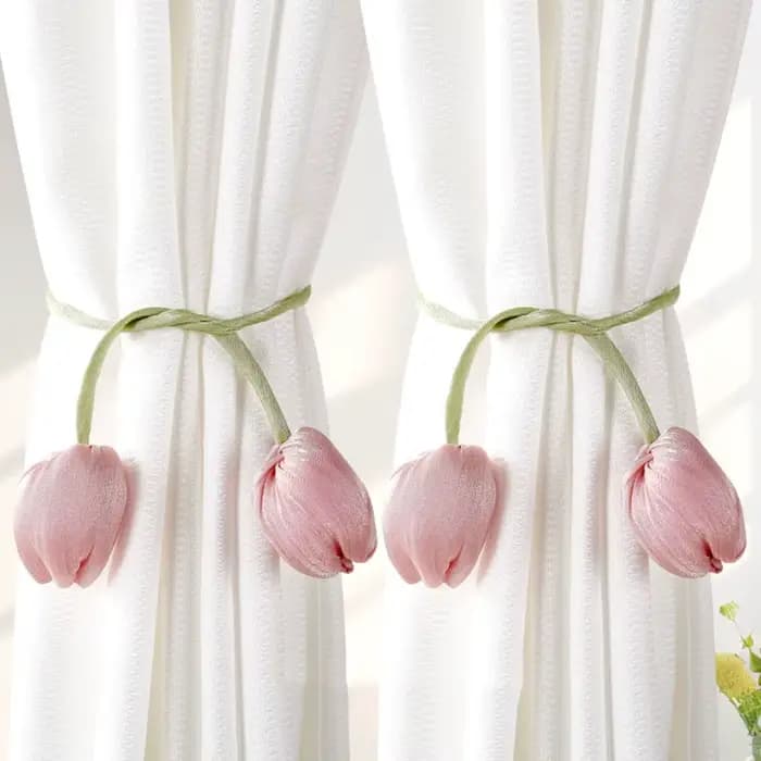 Accessoires de rideaux : Sangles de rideaux en forme de tulipe élégantes et magnifiques, attaches de