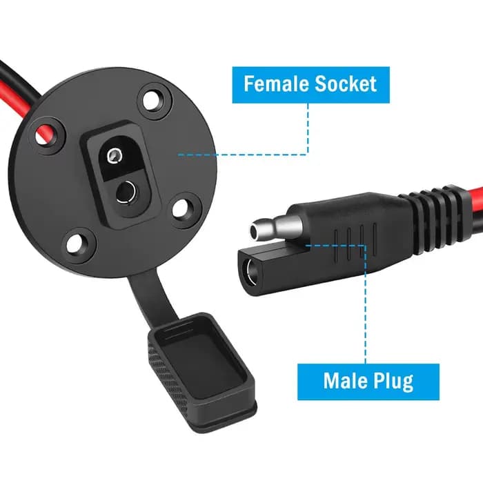 Câble d'extension SAE 12awg, résistant aux intempéries, connexion rapide, panneau solaire encastré, 