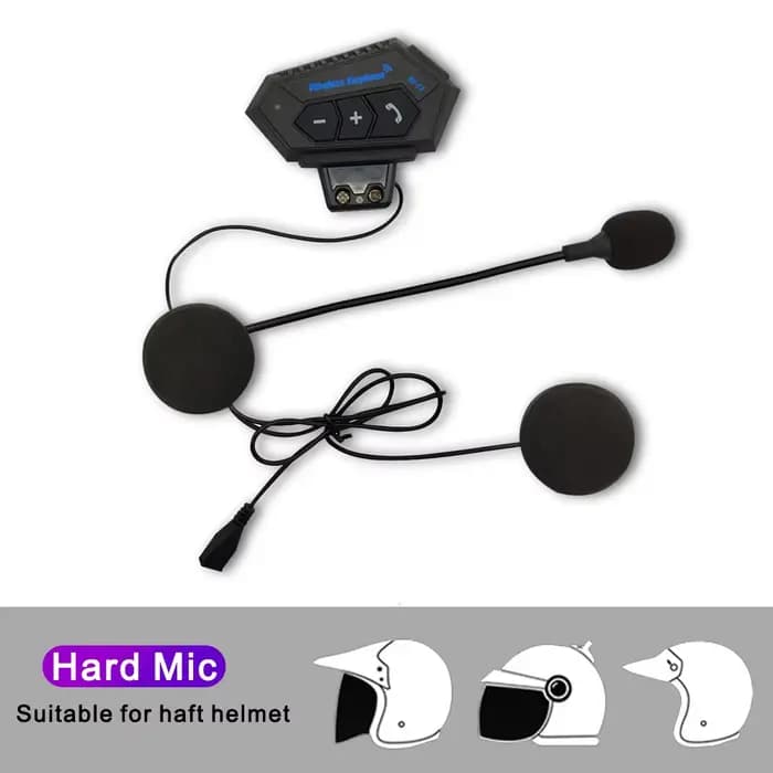Casque de moto Bluetooth 5.0, Kit d'appel mains libres sans fil, stéréo, Anti-interférence, étanche,
