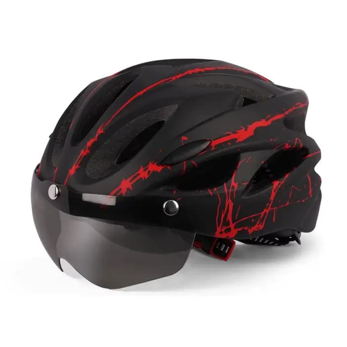 Casque de cyclisme pour hommes et femmes adultes, casque de protection avec visière magnétique
