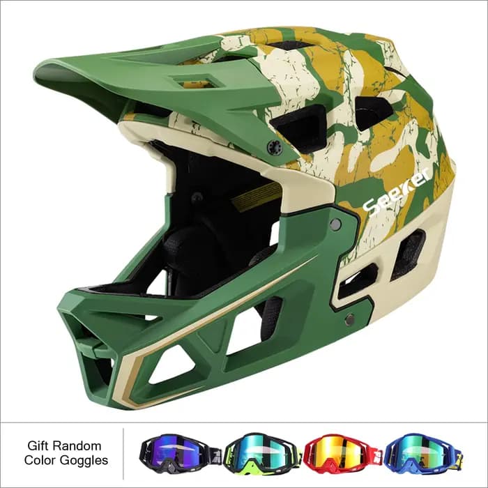 Casque de vélo de montagne camouflage UMUSEEKER, casque de sécurité tout-terrain, équipement de prot