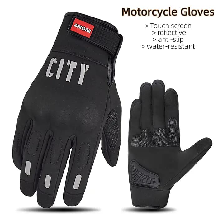 Gants de moto d'équitation de ville pour hommes et femmes, coupe-vent, imperméables, course de vélo 