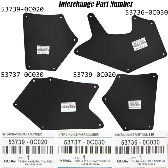 Garde-boue avec Clips de retenue, doublures de garde-boue pour Toyota Tundra Sequoia 2007 – 2020