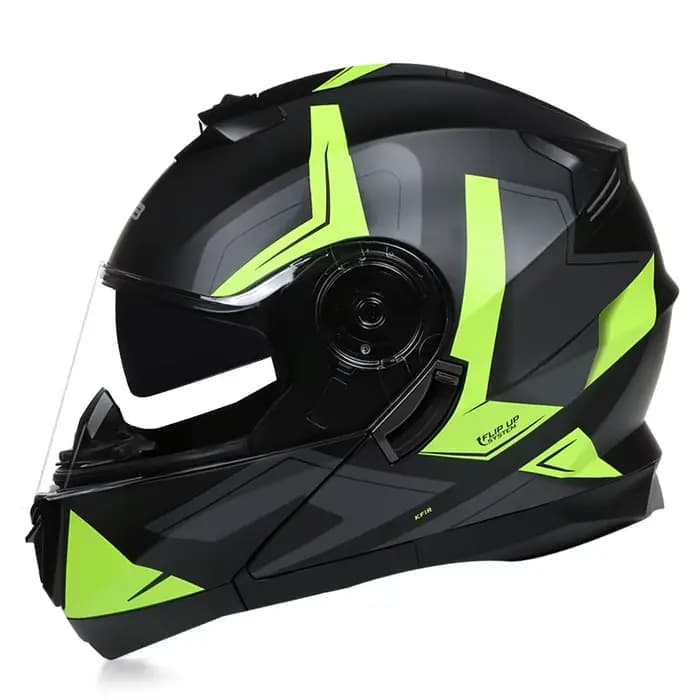 Casque de moto à double lentille, casque de course pour homme et femme, casque modulaire, casque de 
