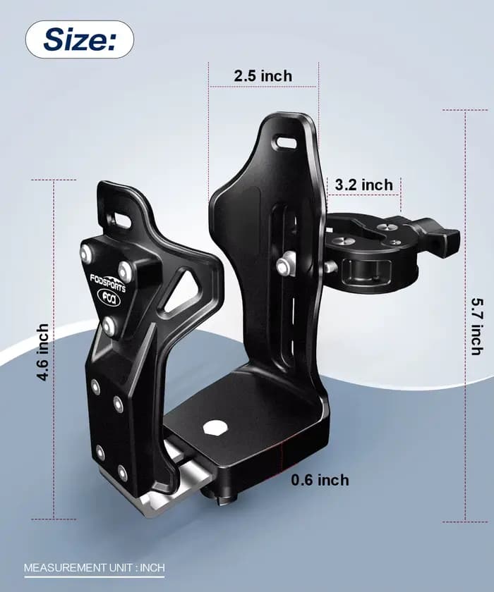 Fodsports porte-gobelet moto amélioré ATV porte-gobelet d'eau porte-bouteille de vélo 360 °   Fourni