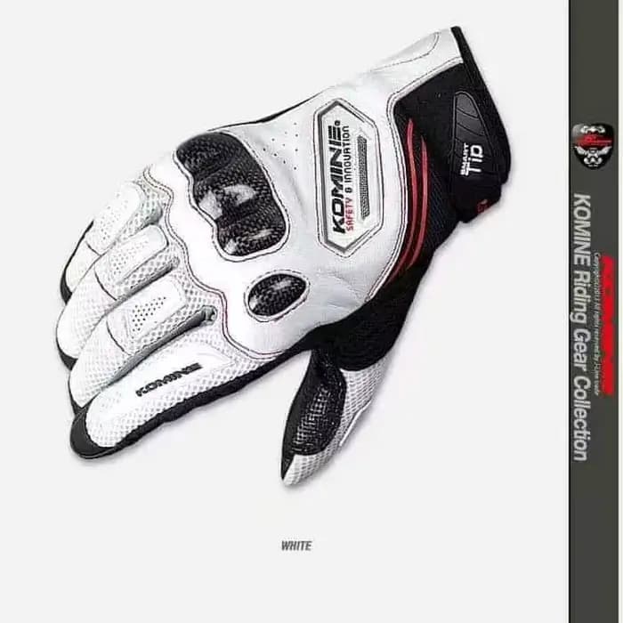 Gants de moto Komine GK167, gants de moto enduro haut de gamme, gants de course sur route