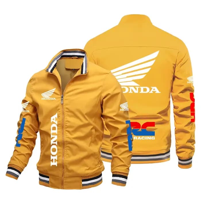 Nouvelle veste de moto Honda 2026 pour homme, veste bomber à imprimé Honda, décontractée, tendance, 