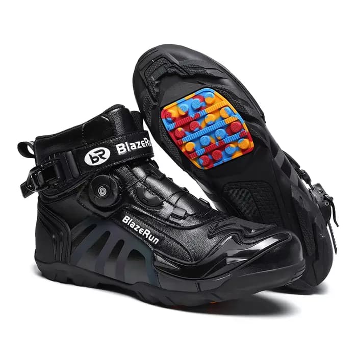 Nouvelles bottes de moto en cuir pour hommes, respirantes, antidérapantes, résistantes à l'usure, bo