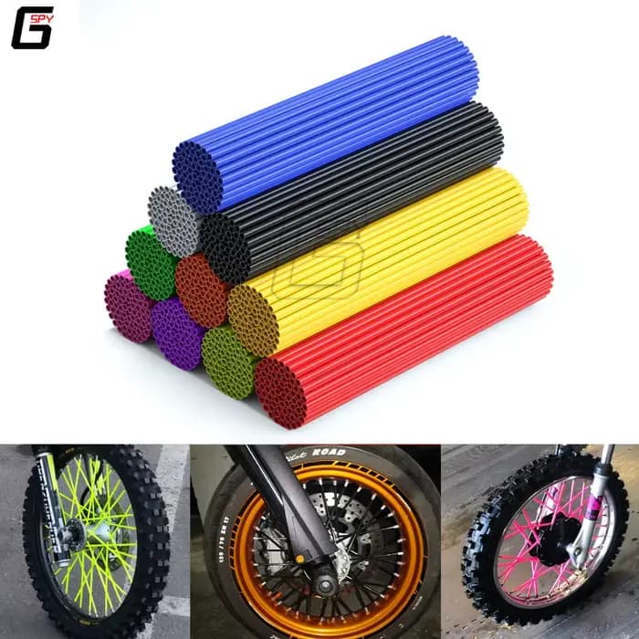 72 pièces universel Motocross moto saleté Enduro hors route jante de roue rayons carénages peaux cou