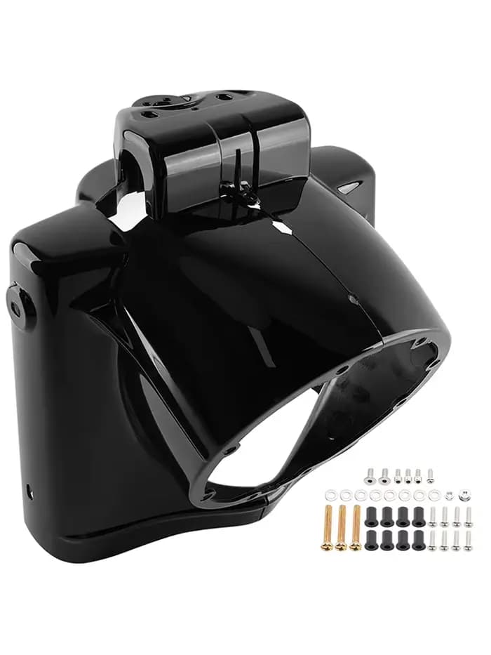 Accessoires de moto, couvercle de phare rond de 7 pouces, en ABS noir, compatible avec Harley Tourin