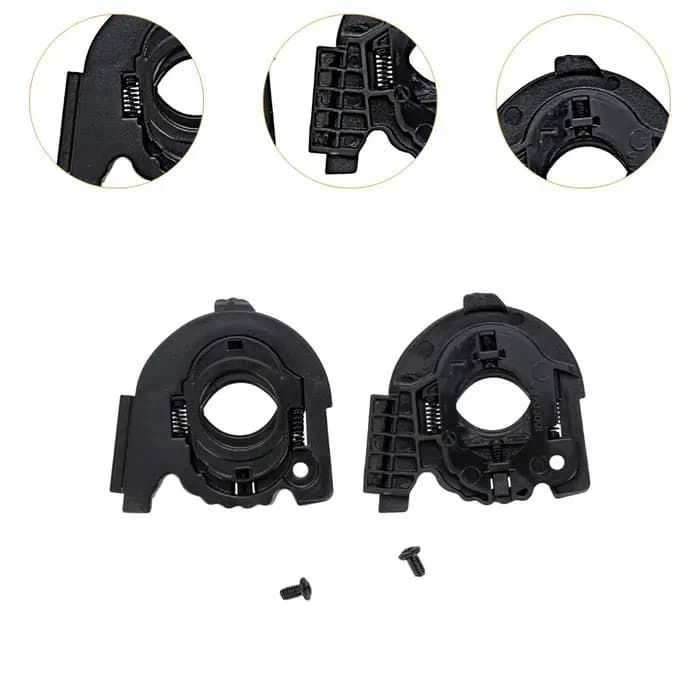 Base de visière de casque en plastique robuste, paire de mécanismes de visière de remplacement profe